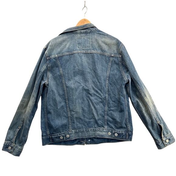 Levi's Blue Jean Denim Button Down Trucker Jacket Men Medium - Picture 4 of 9